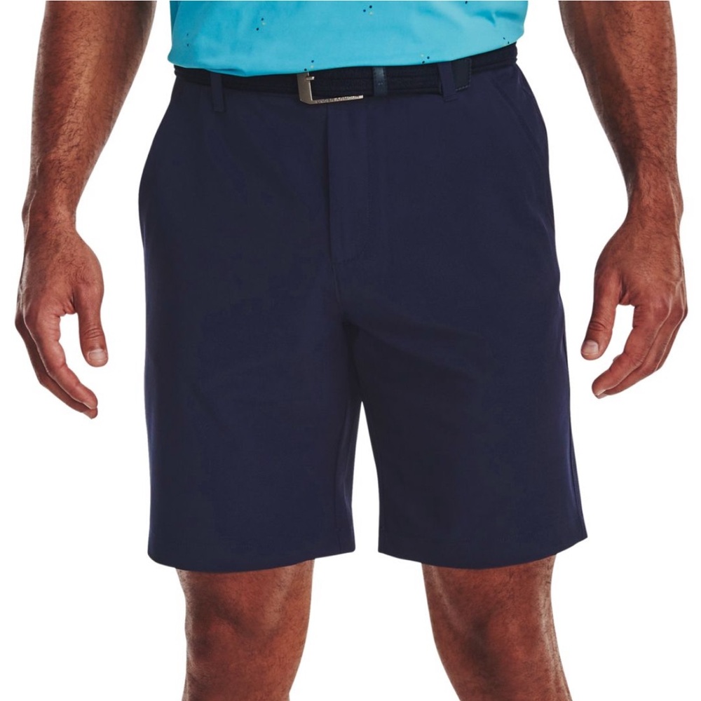 Under Armour Men's Navy Flat-Front Heatgear Shorts Size 34